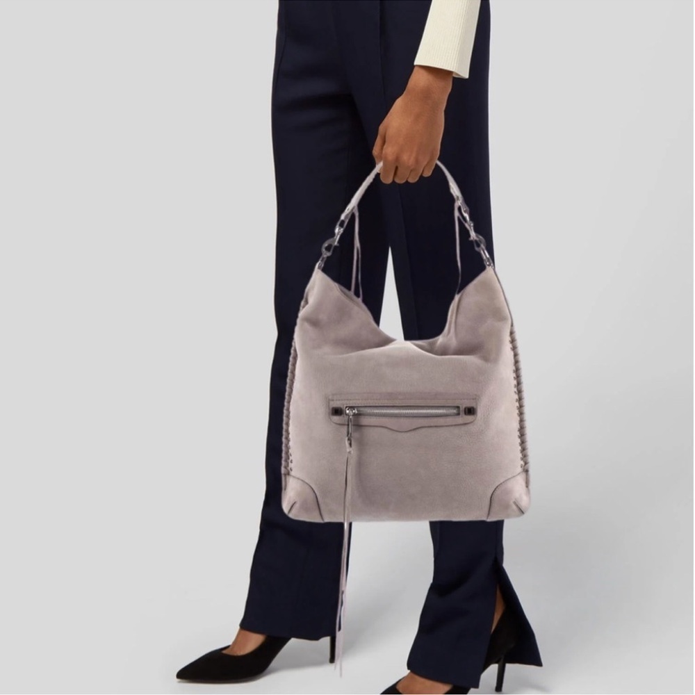 Rebecca Minkoff Gray Hobo Bag Genuine Leather